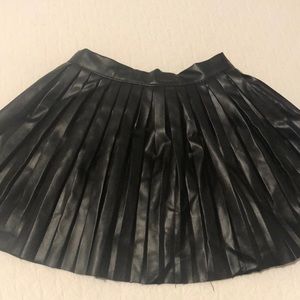 Black Faux Leather Skirt